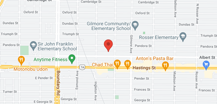 map of 404 3811 HASTINGS STREET